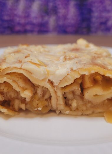 gratinirane jabolčne palačinke