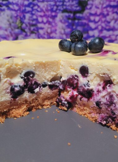 borovničev cheesecake