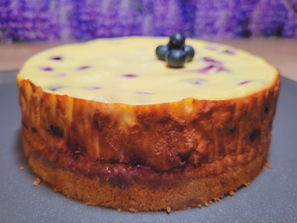 Borovničev cheesecake 3 borovničev cheesecake